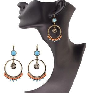 vintage Round Beads statment Earrings